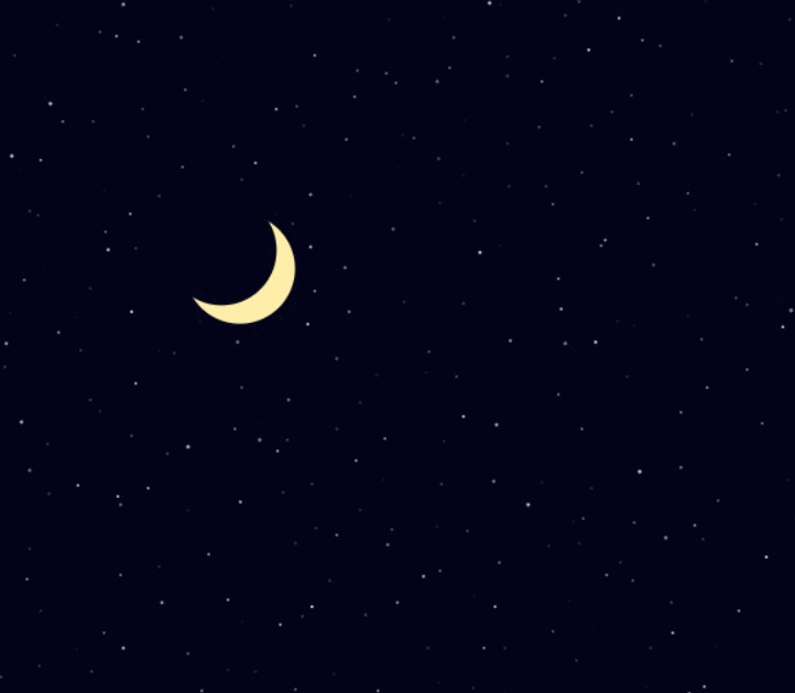 Animated Starry Sky with Moon